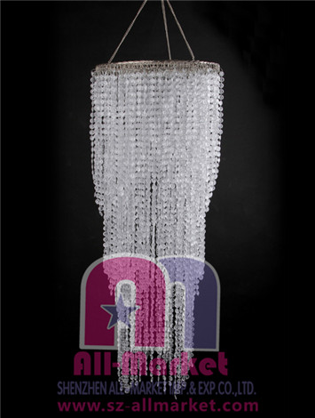 Plastic beaded chandelier