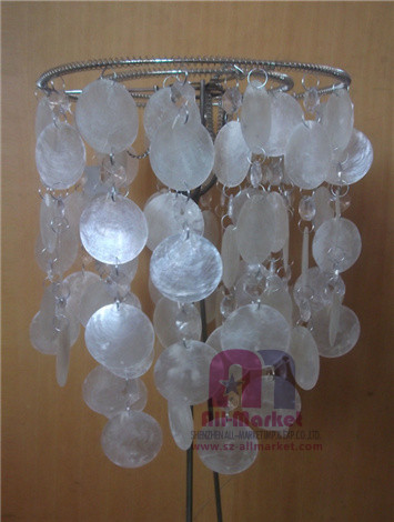 Capiz shell chandelier