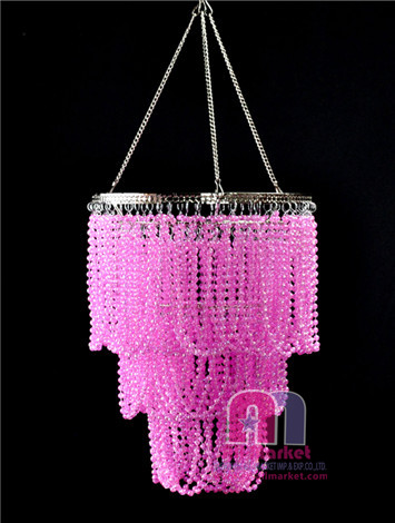 Pink Beads Chandelier