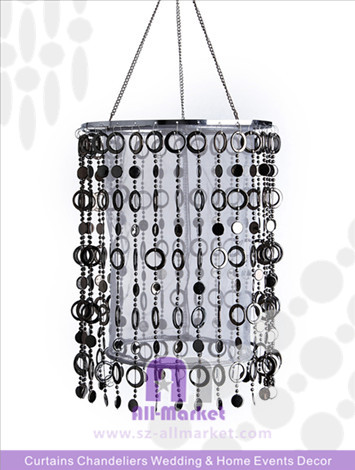 Plastic Beaded Lampshade AMC059L