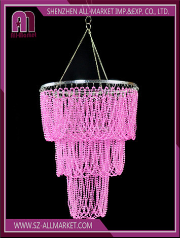 Pink Plastic Chandelier Shades